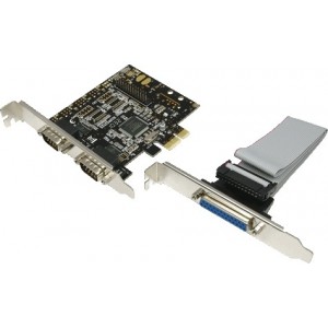 CARD adaptor PCI-Express la 2 x SERIAL DB9M.+ 1 x PARALEL, LOGILINK PC0033